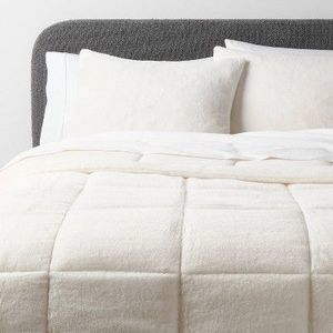 Threshold Cream Plush Quilted Comforter Set